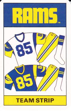 1987 Ace Fact Pack Los Angeles Rams #NNO Rams Team Strip Front
