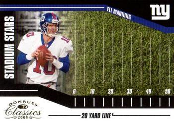 2005 Donruss Classics - Stadium Stars 20 Yard Line Gold #SS-25 Eli Manning Front
