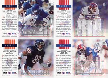 1994 SkyBox Impact - 4-Card Panel #28/29/38/39 Curtis Conway / Dante Jones / Bruce Smith / Darryl Talley Back