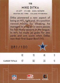 2005 Donruss Classics - Timeless Tributes Bronze #115 Mike Ditka Back