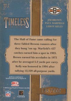 2005 Donruss Classics - Timeless Triples Silver #TT-3 Jim Brown / Paul Warfield / Leroy Kelly Back