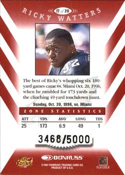 1997 Donruss - Zoning Commission #17 Ricky Watters Back