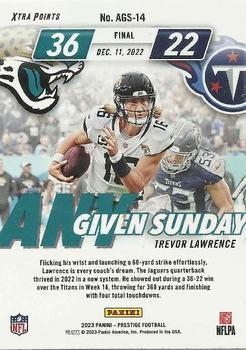 2023 Panini Prestige - Any Given Sunday #AGS-14 Trevor Lawrence Back