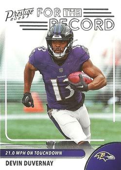2023 Panini Prestige - For the Record #14 Devin Duvernay Front