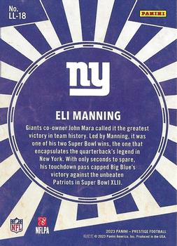2023 Panini Prestige - Living Legends #LL-18 Eli Manning Back