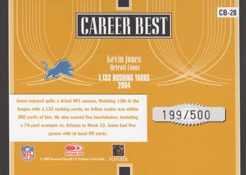 2005 Donruss Elite - Career Best Gold #CB-28 Kevin Jones Back