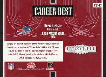 2005 Donruss Elite - Career Best Red #CB-17 Drew Bledsoe Back