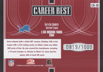 2005 Donruss Elite - Career Best Red #CB-28 Kevin Jones Back