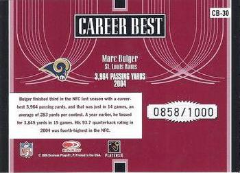 2005 Donruss Elite - Career Best Red #CB-30 Marc Bulger Back