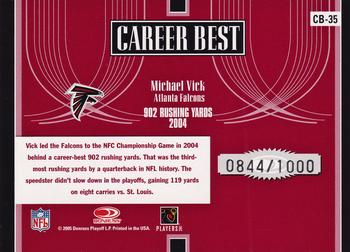 2005 Donruss Elite - Career Best Red #CB-35 Michael Vick Back