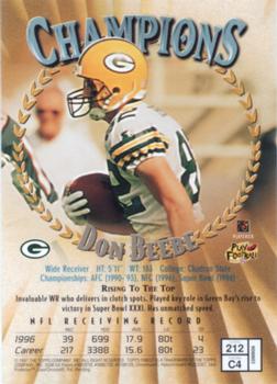 1997 Masters Packers Super Bowl XXXI Gold Blank Back Proof Don Beebe #18 