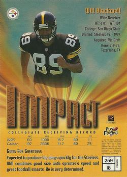 1997 Finest #259 Will Blackwell Back