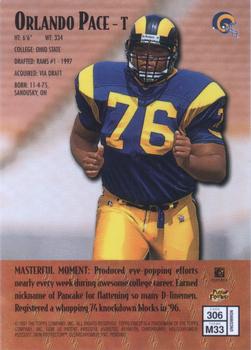 1997 Finest #306 Orlando Pace Back