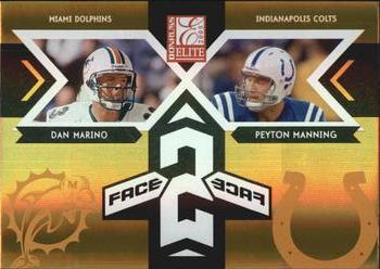2005 Donruss Elite - Face 2 Face Gold #CB-6 Dan Marino / Peyton Manning Front