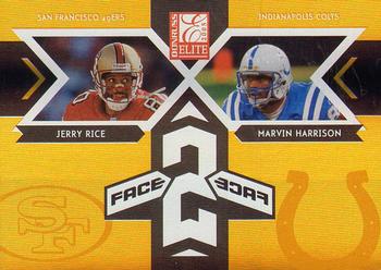 2005 Donruss Elite - Face 2 Face Gold #CB-15 Jerry Rice / Marvin Harrison Front