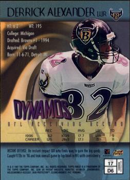 1997 Finest - Refractors #17 Derrick Alexander Back