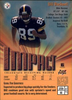 1997 Finest - Refractors #259 Will Blackwell Back