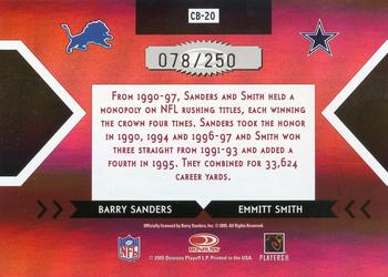 2005 Donruss Elite - Face 2 Face Red #CB-20 Barry Sanders / Emmitt Smith Back