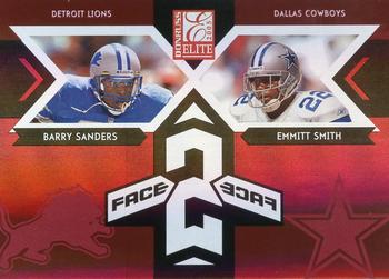 2005 Donruss Elite - Face 2 Face Red #CB-20 Barry Sanders / Emmitt Smith Front