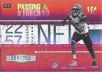 2005 Donruss Elite - Passing the Torch Red #PT-27 Cris Collinsworth / Chad Johnson Back