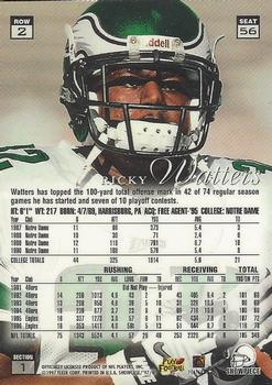 1997 Flair Showcase #56 Ricky Watters Back
