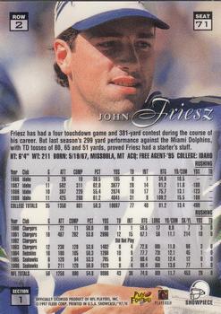 1997 Flair Showcase #71 John Friesz Back