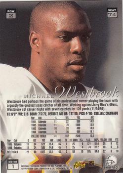1997 Flair Showcase #74 Michael Westbrook Back