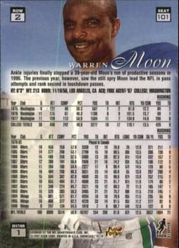 1997 Flair Showcase #101 Warren Moon Back