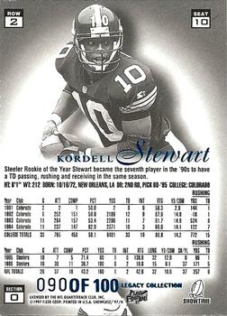 1997 Flair Showcase - Legacy Collection Row 2 (Style) #10 Kordell Stewart Back