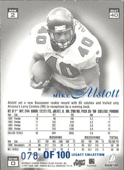 1997 Flair Showcase - Legacy Collection Row 2 (Style) #40 Mike Alstott Back