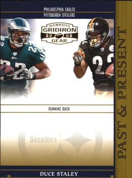 2005 Donruss Gridiron Gear - Past and Present Gold #PP8 Duce Staley Front