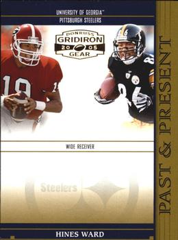 2005 Donruss Gridiron Gear - Past and Present Gold #PP9 Hines Ward Front