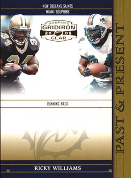 2005 Donruss Gridiron Gear - Past and Present Gold #PP16 Ricky Williams Front