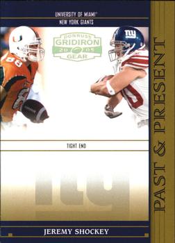 2005 Donruss Gridiron Gear - Past and Present Gold Holofoil #PP11 Jeremy Shockey Front