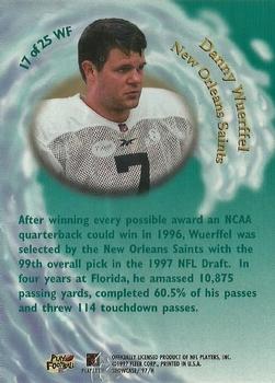 1997 Flair Showcase - Wave of the Future #17 WF Danny Wuerffel Back