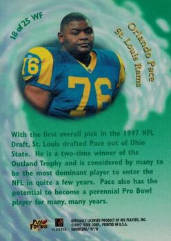 1997 Flair Showcase - Wave of the Future #18 WF Orlando Pace Back