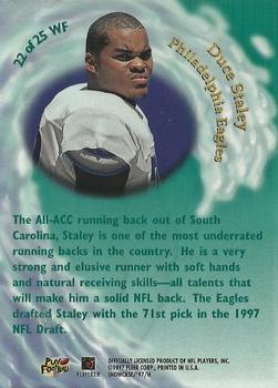 1997 Flair Showcase - Wave of the Future #22 WF Duce Staley Back