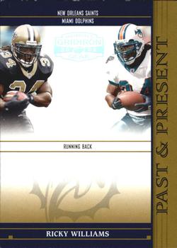 2005 Donruss Gridiron Gear - Past and Present Silver Holofoil #PP16 Ricky Williams Front