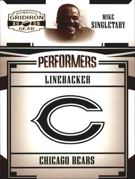 2005 Donruss Gridiron Gear - Performers Gold #P-36 Mike Singletary Front