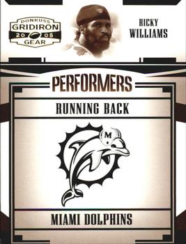 2005 Donruss Gridiron Gear - Performers Gold #P-42 Ricky Williams Front