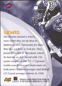 1997 Fleer #418 Jermaine Lewis Back