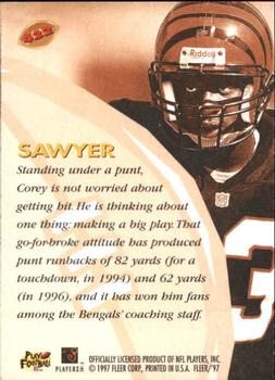 1997 Fleer #422 Corey Sawyer Back