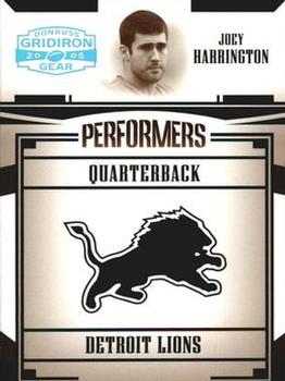 2005 Donruss Gridiron Gear - Performers Platinum Holofoil #P-26 Joey Harrington Front