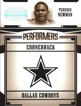 2005 Donruss Gridiron Gear - Performers Silver Holofoil #P-46 Terence Newman Front
