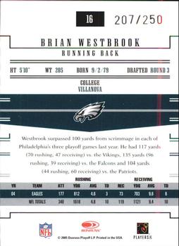 2005 Donruss Gridiron Gear - Silver Holofoil #16 Brian Westbrook Back