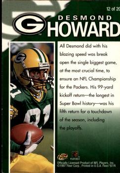 1997 Fleer - Game Breakers #12 Desmond Howard Back