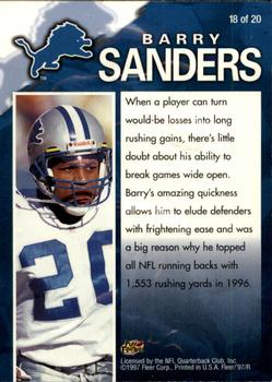 1997 Fleer - Game Breakers #18 Barry Sanders Back