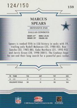 2005 Donruss Throwback Threads - Bronze Holofoil #159 Marcus Spears Back