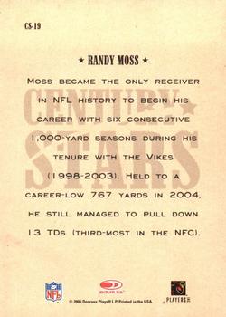 2005 Donruss Throwback Threads - Century Stars #CS-19 Randy Moss Back