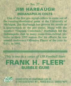 1997 Fleer Goudey #27 Jim Harbaugh Back